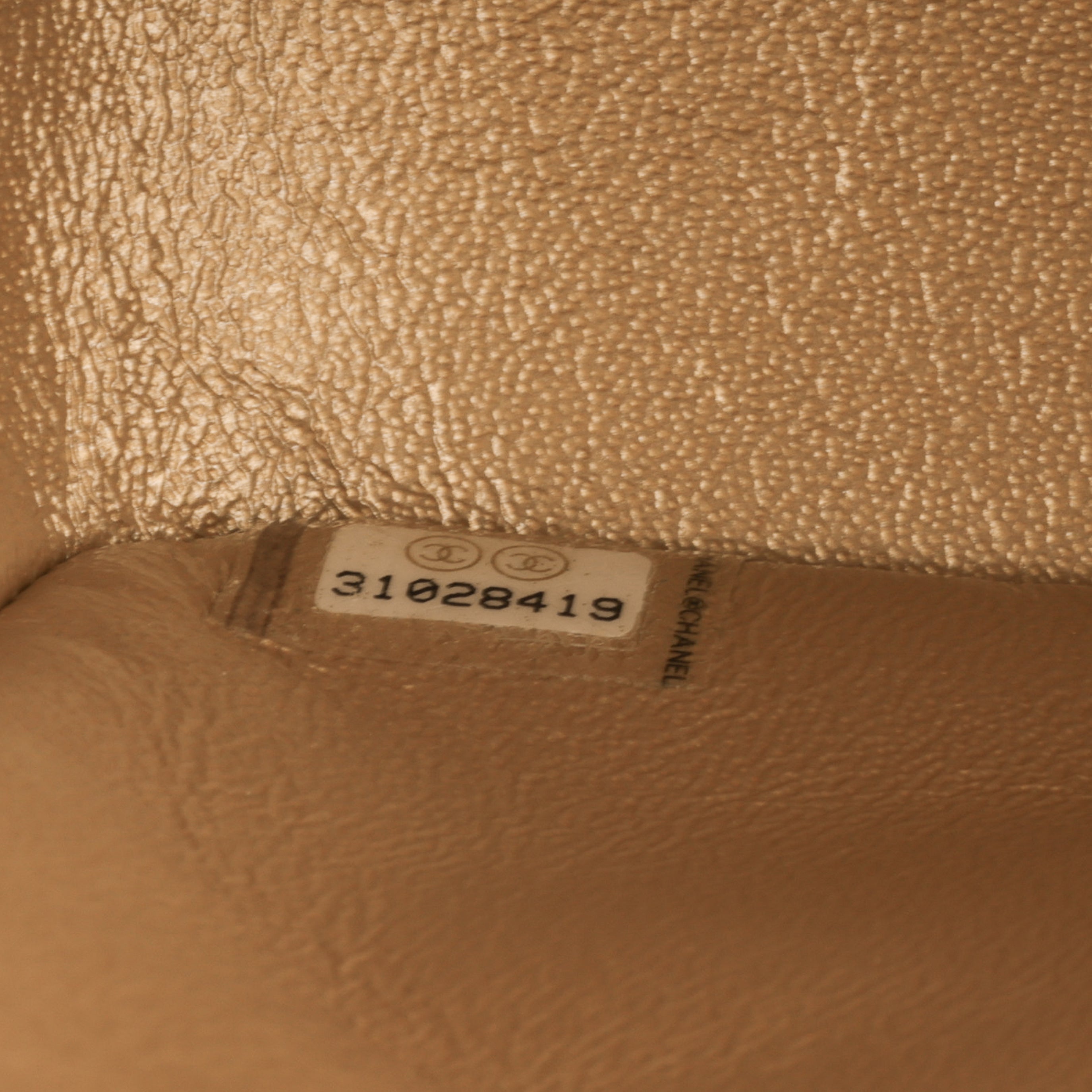 Chanel Mini Square - Gold Metallic Lambskin | Champagne Gold