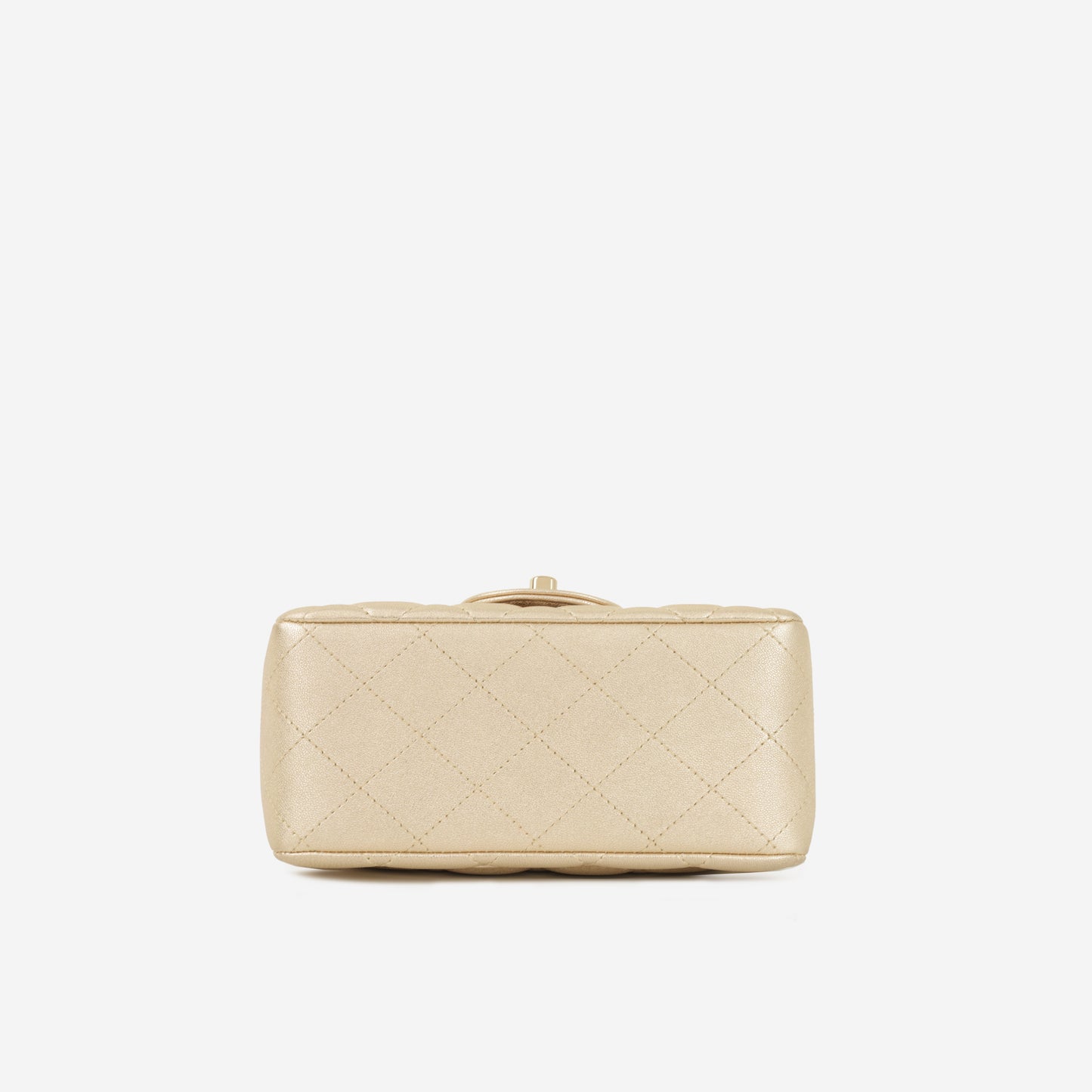 Chanel Mini Square - Gold Metallic Lambskin | Champagne Gold Hardware