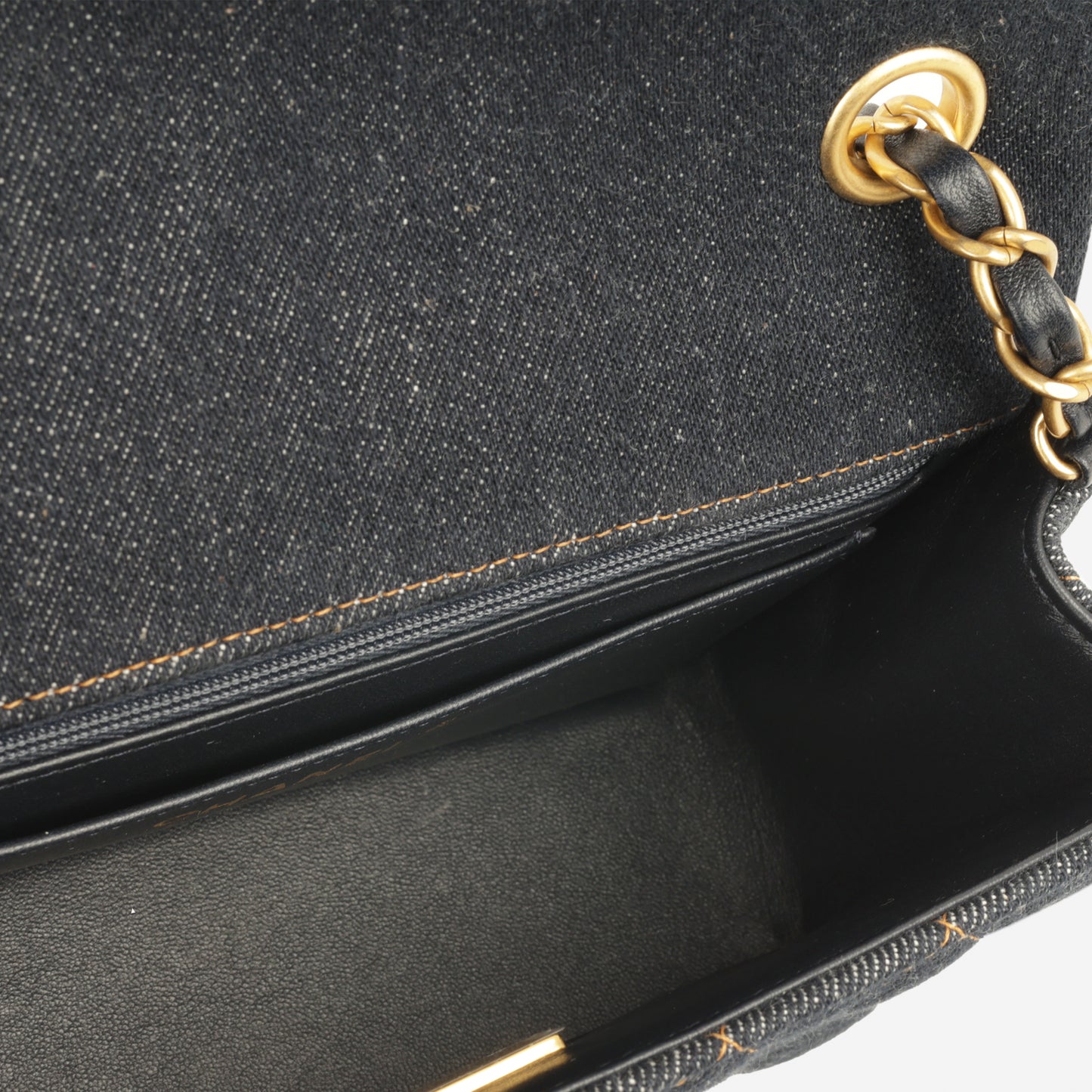 Chanel Mini Flap Rectangular - Indigo Denim | Gold Hardware