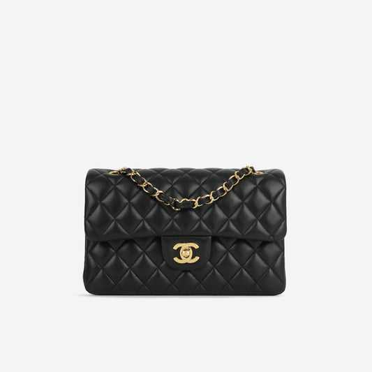 Chanel Small Classic Flap - Black Lambskin | Gold Hardware