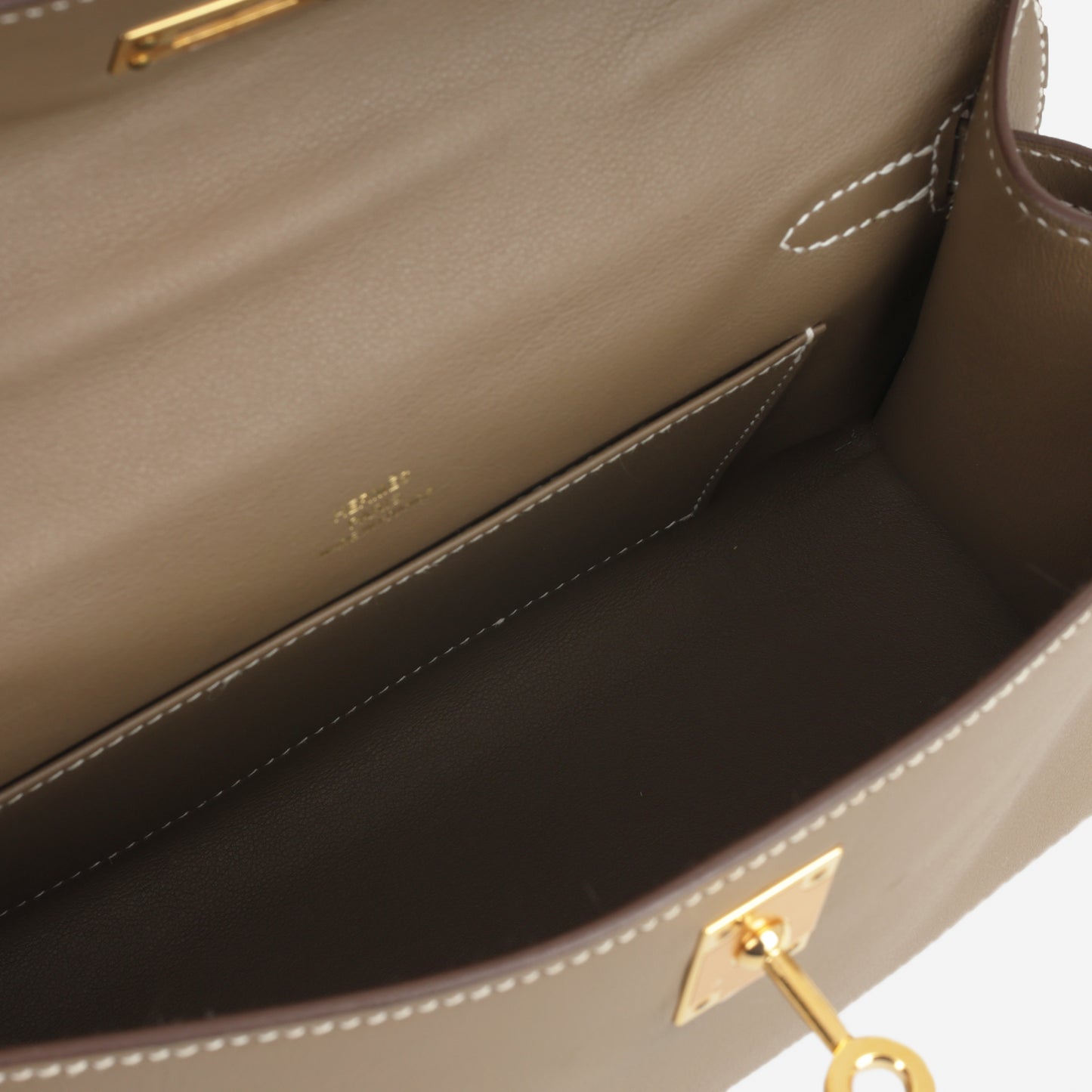 Hermès Kelly Pochette - Etoupe | Gold Hard ware