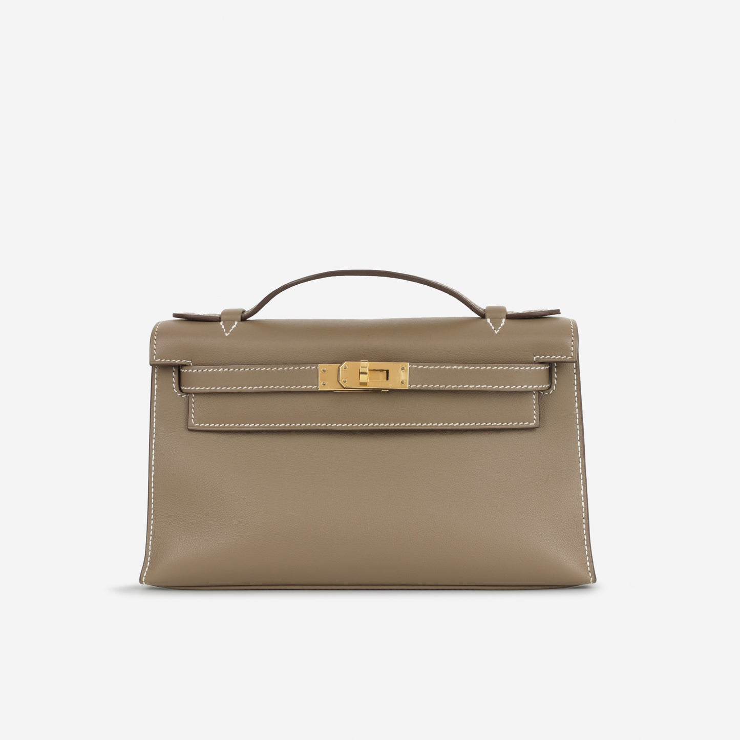 Hermès Kelly Pochette - Etoupe | Gold Hard ware
