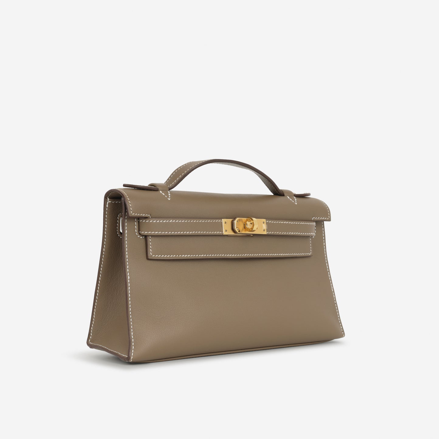 Hermès Kelly Pochette - Etoupe | Gold Hard ware