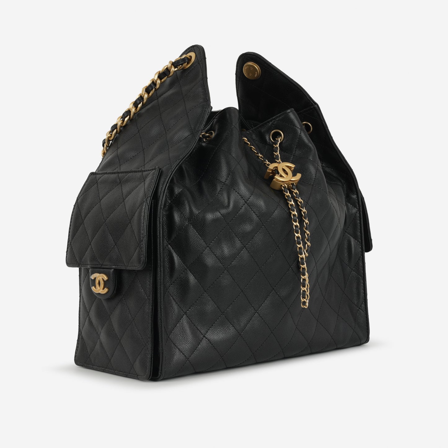 Chanel Medium 25 Hobo Bag - Black Caviar | Gold Hardware