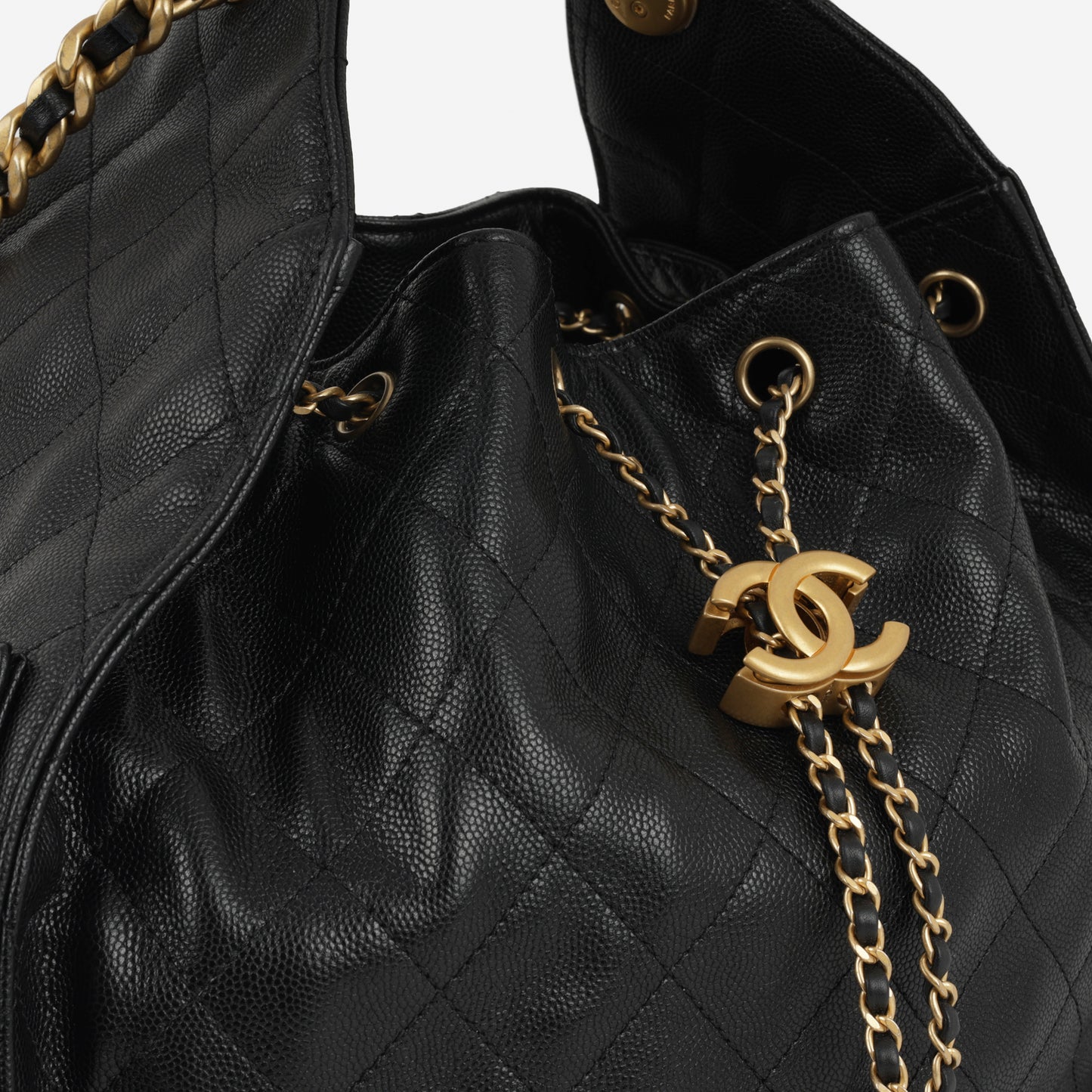 Chanel Medium 25 Hobo Bag - Black Caviar | Gold Hardware