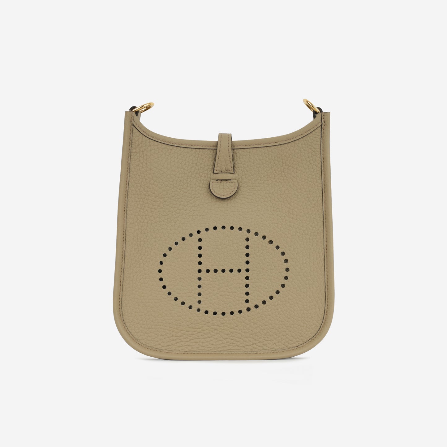 Hermès Evelyne TPM - Beige Marfa Clemence / Gris Pale / Marfa Strap | Gold Hardware
