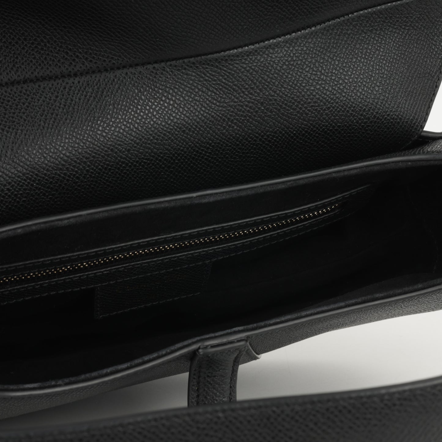 Dior Medium Saddle -  Black Grained Leather | Gold Hardware