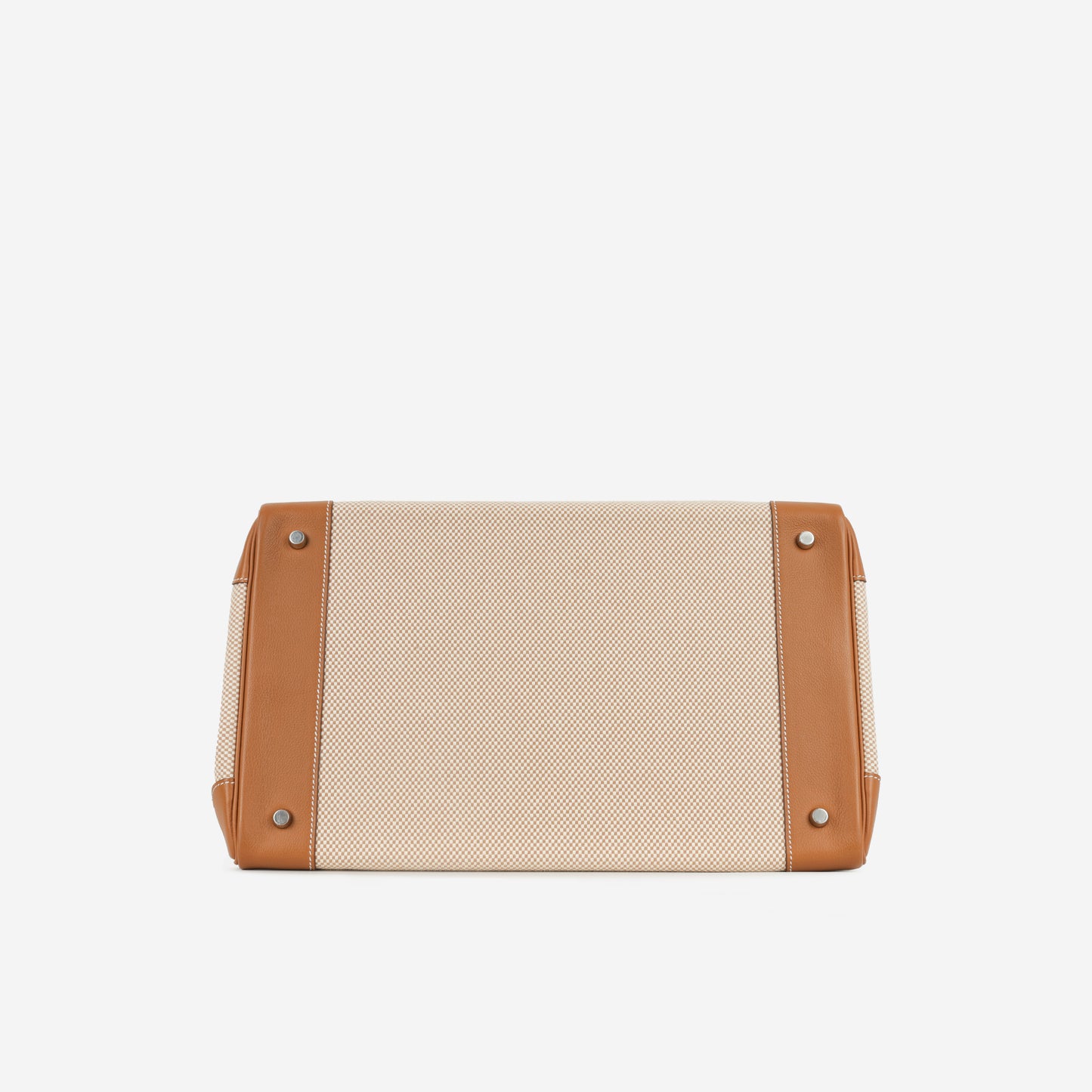 Hermès HAC 40 - Gold Evercolor / Gold-Ecru Toile | Palladium Hardware