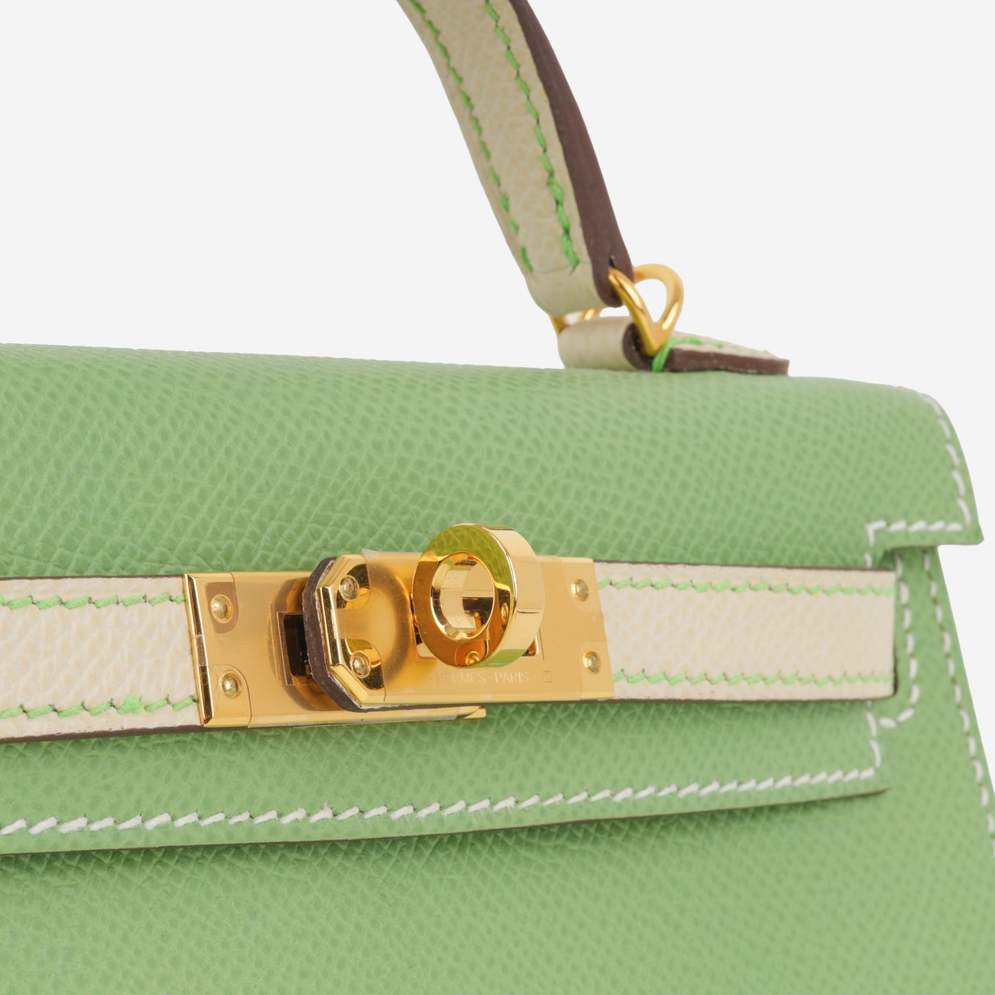 Hermès HSS Mini Kelly 20 - Vert Criquet/ Nata Epsom | Gold Hardware
