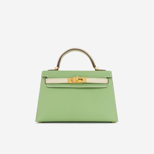 Hermès HSS Mini Kelly 20 - Vert Criquet/ Nata Epsom | Gold Hardware