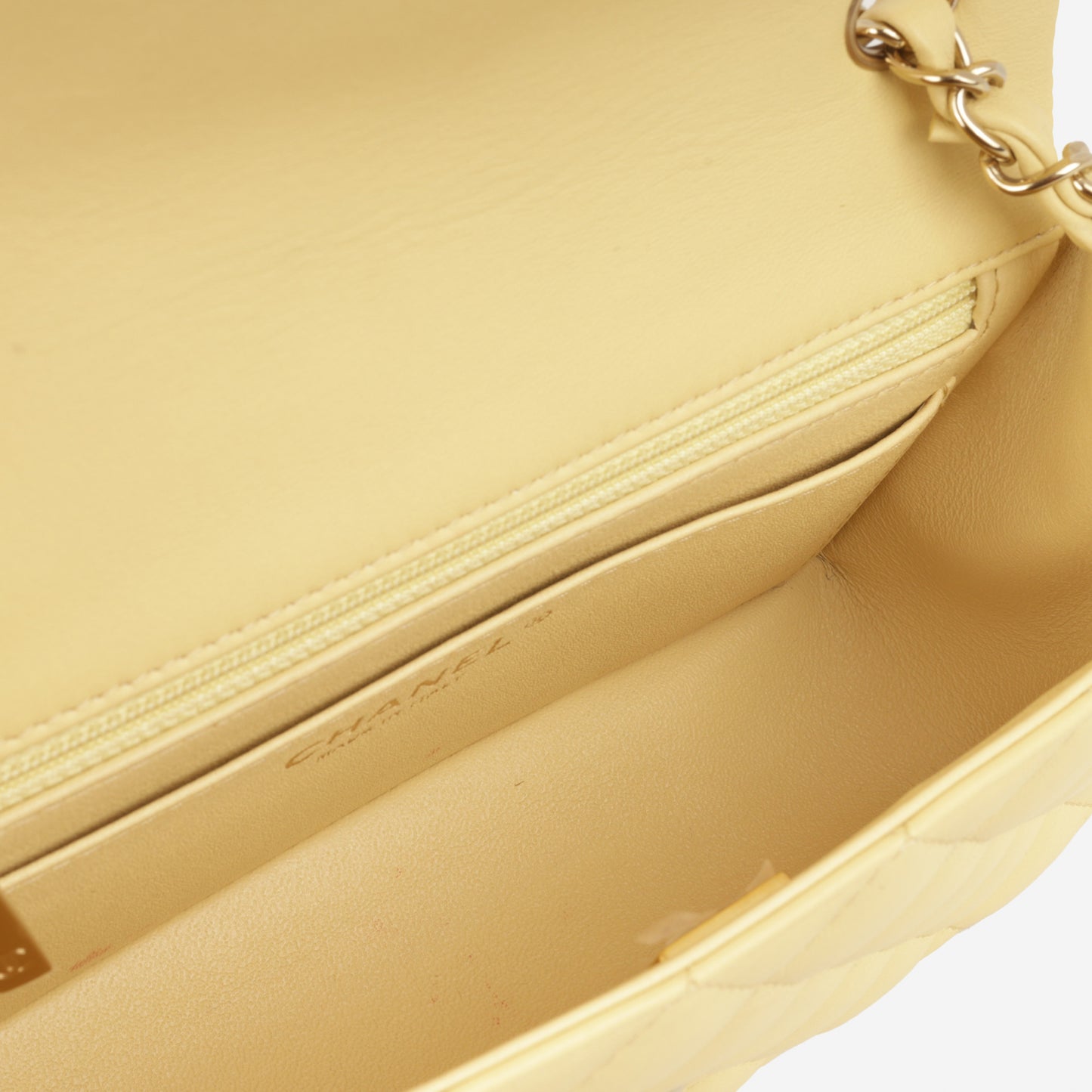 Chanel Mini Flap Rectangular - Baby Yellow Lambskin | Champagne Gold Hardware