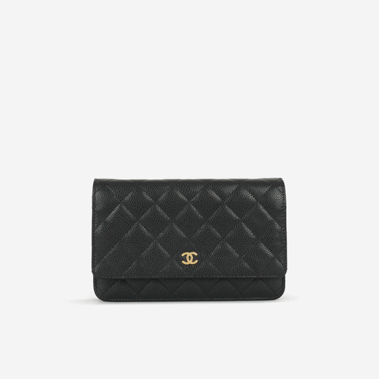 Chanel Classic Wallet on Chain - Black Caviar | Gold Hardware