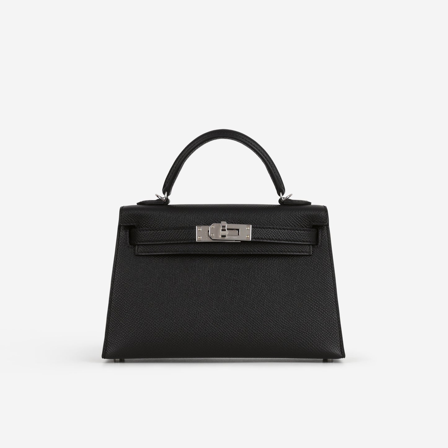 Hermès HSS Mini Kelly - Black Epsom / Gold Interior | Palladium Hardware