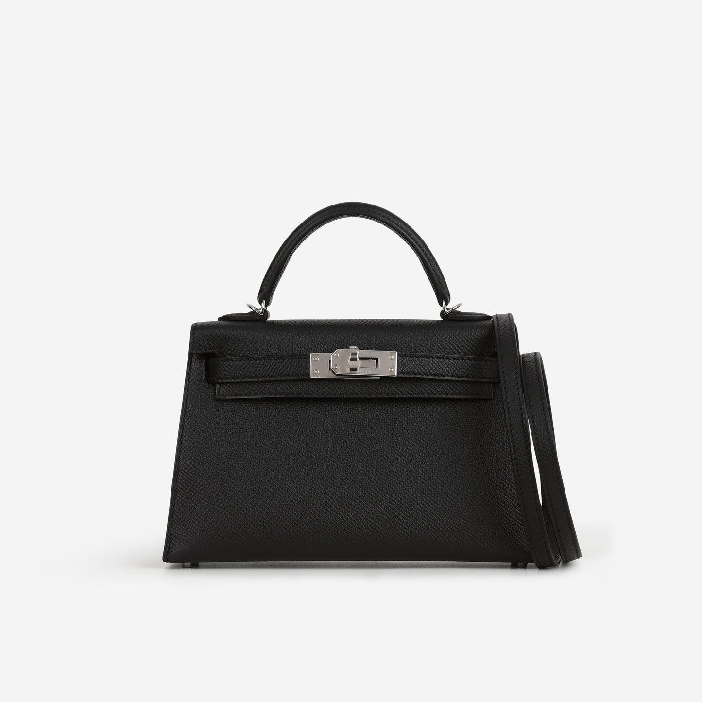Hermès HSS Mini Kelly - Black Epsom / Gold Interior | Palladium Hardware
