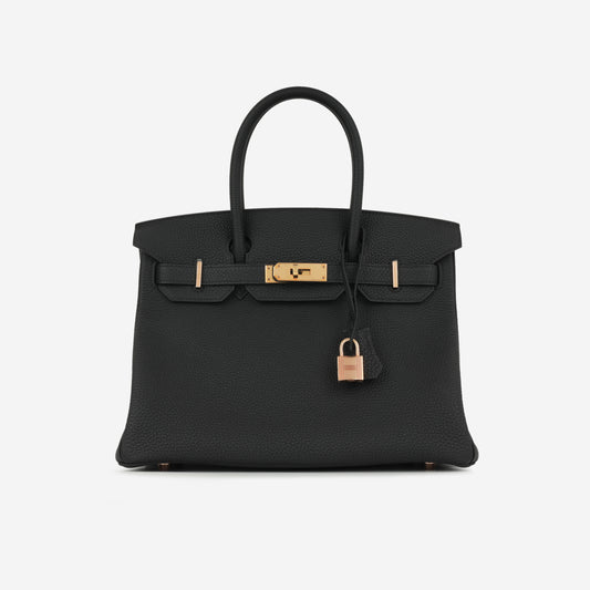 Hermès Birkin 30 - Black Togo | Rose Gold Hardware