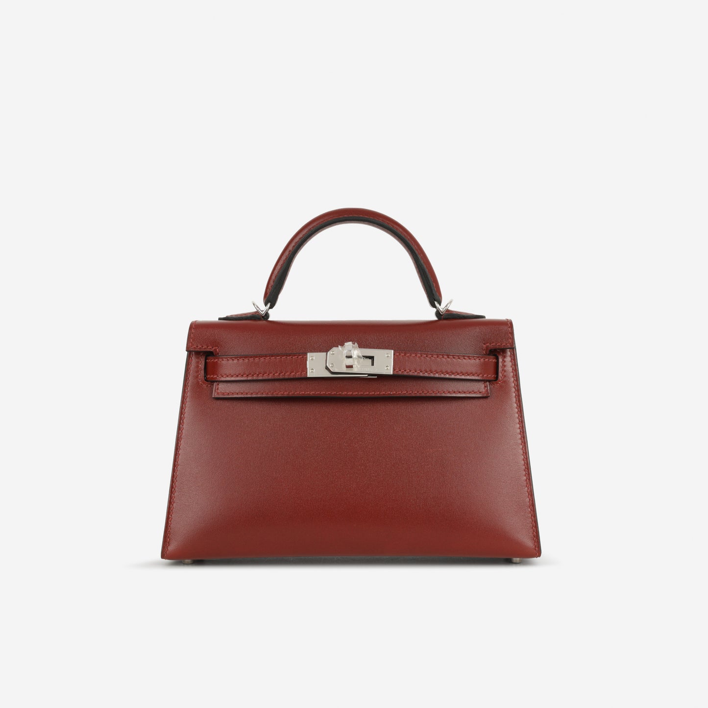 Hermès Mini Kelly - RougeH Box Calf | Palladium Hardware