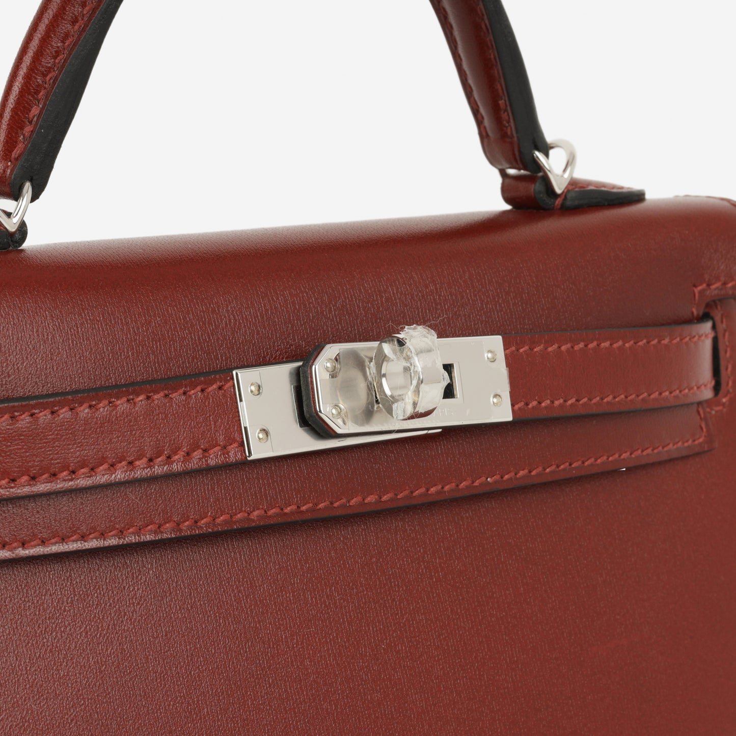 Hermès Mini Kelly - RougeH Box Calf | Palladium Hardware