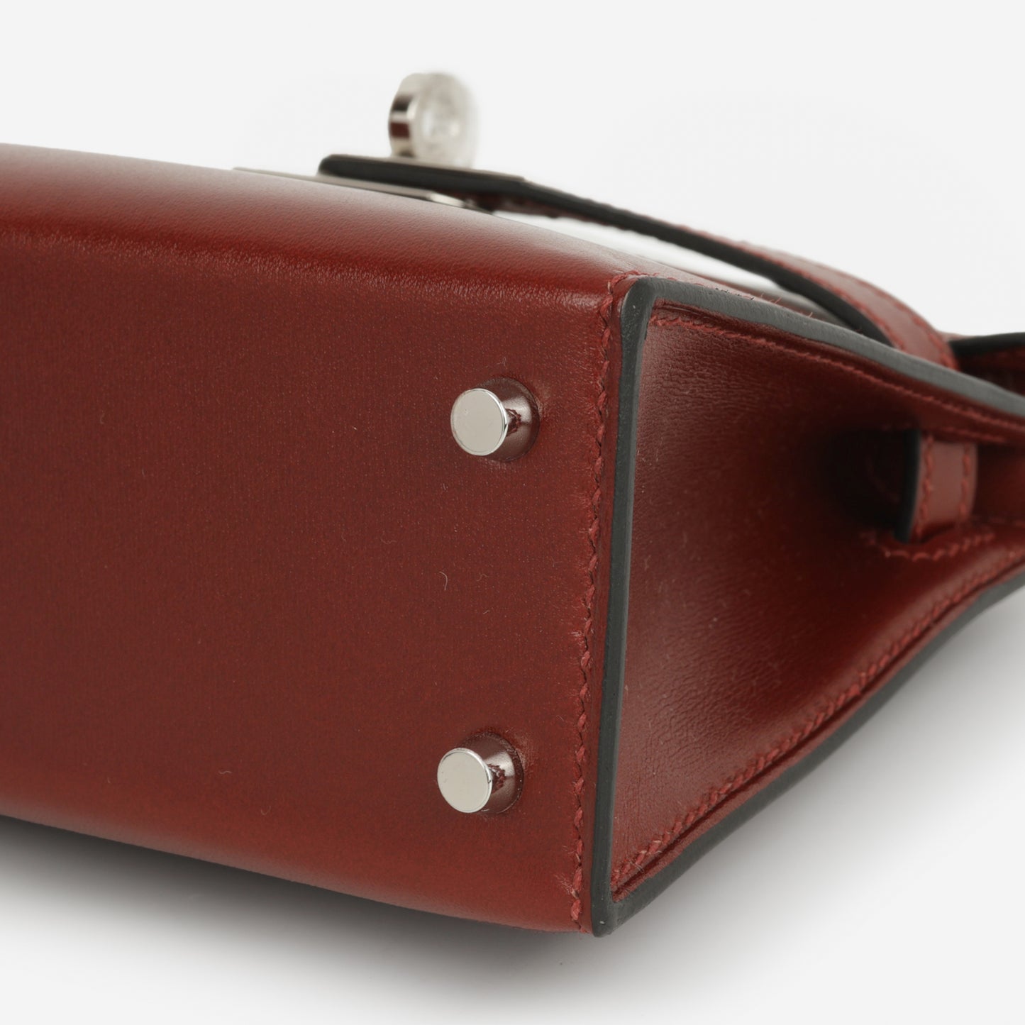 Hermès Mini Kelly - RougeH Box Calf | Palladium Hardware