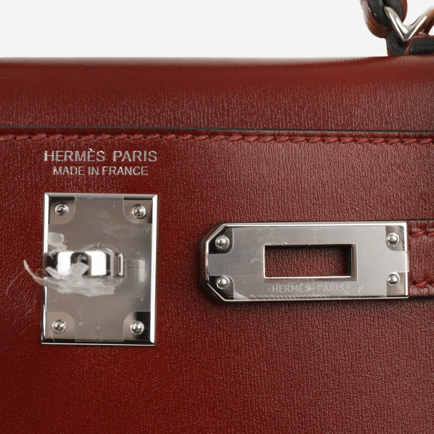 Hermès Mini Kelly - RougeH Box Calf | Palladium Hardware