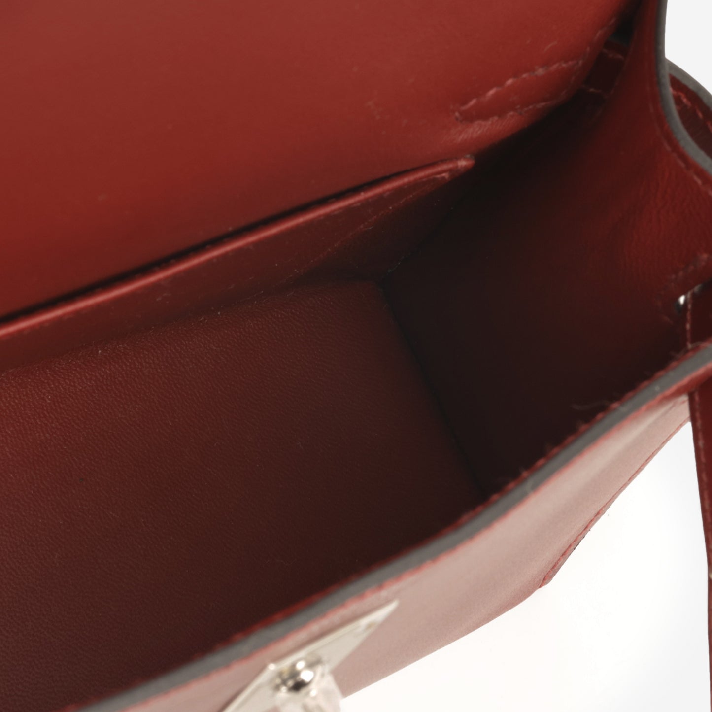 Hermès Mini Kelly - RougeH Box Calf | Palladium Hardware