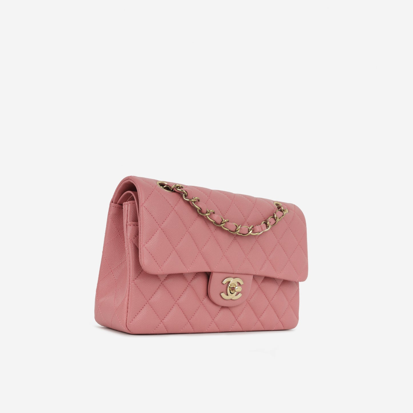 Chanel Small Classic Flap - Pink Caviar | Champagne Gold Hardware
