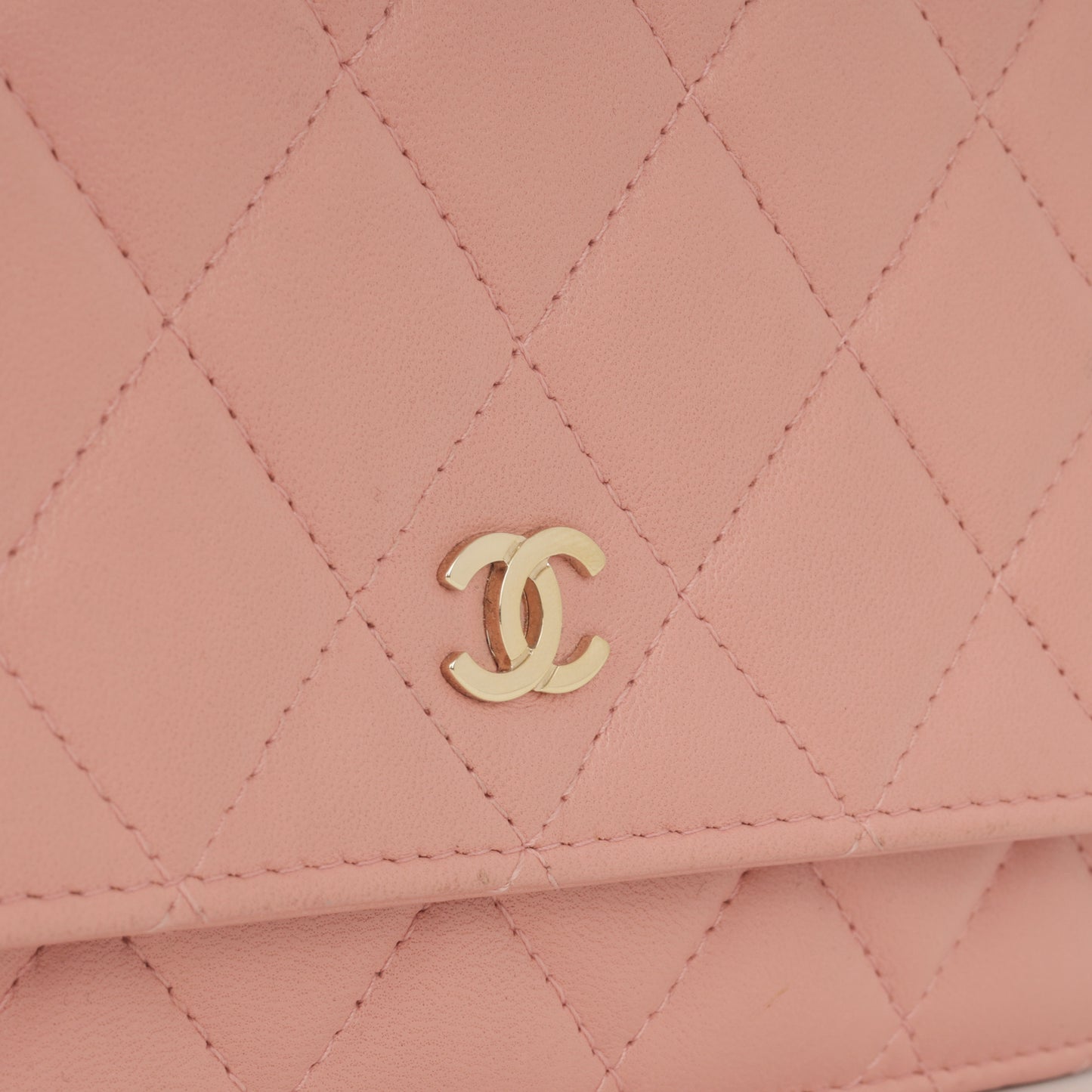 Chanel Classic Wallet on Chain - Pink Lambskin | Champagne Gold Hardware