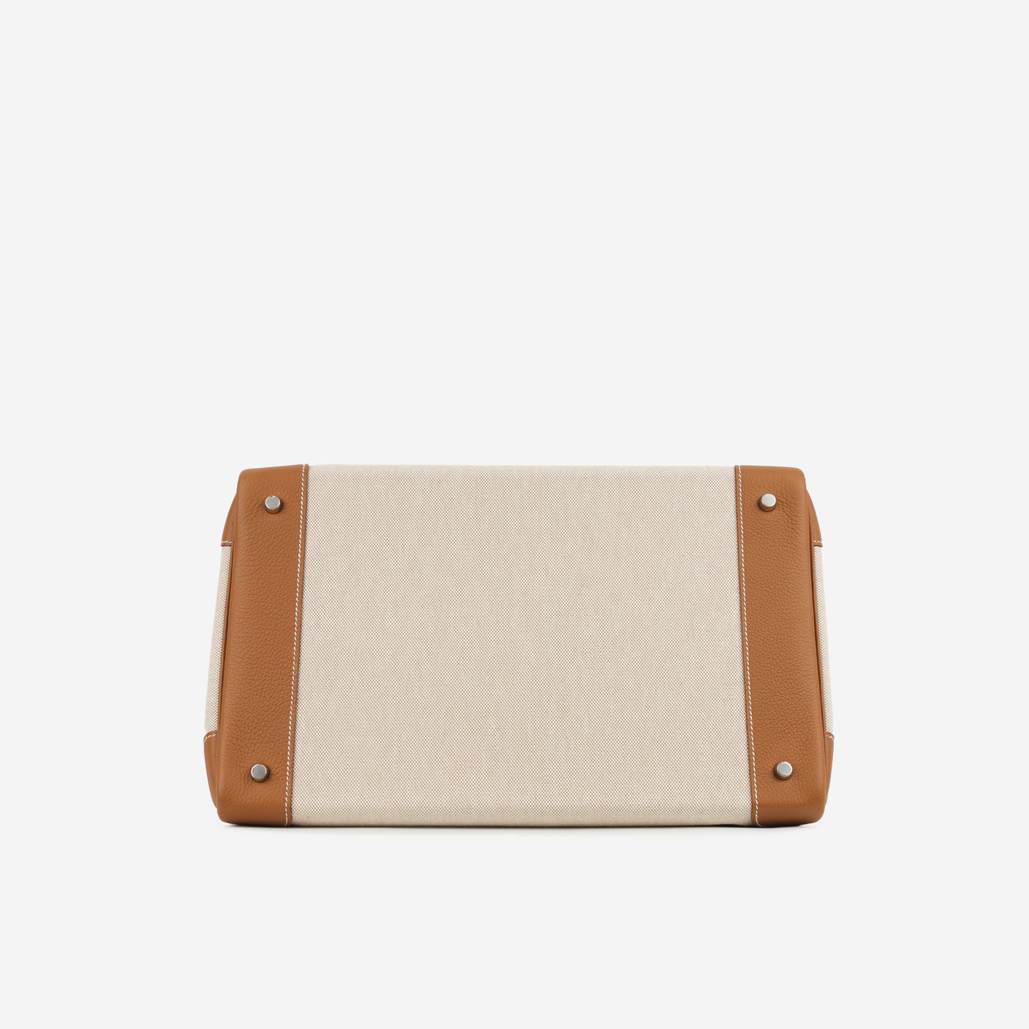 Hermès HAC 40 - Gold Togo / Ecru-Beige Toile | Palladium Hardware