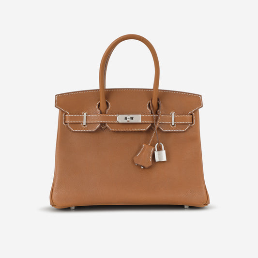 Hermès Birkin 30 - Fauve Barenia Faubourg | Palladium Hardware