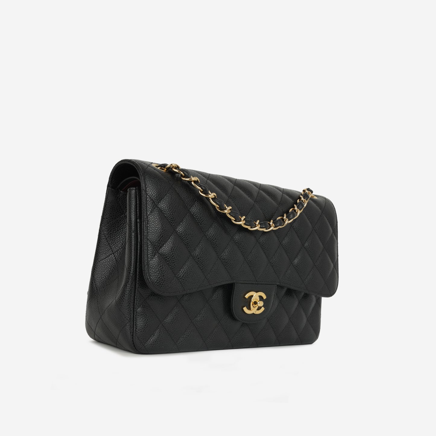 Chanel Classic Flap Bag - Jumbo Black Caviar | Gold Hardware