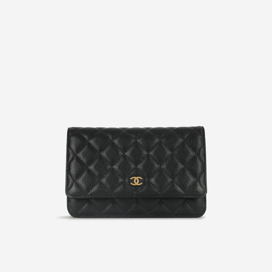 Chanel Classic Wallet on Chain - Black Caviar | Gold Hardware