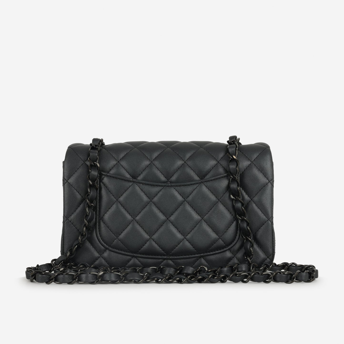 Chanel Mini Rectangular - So Black Iridescent Lambskin