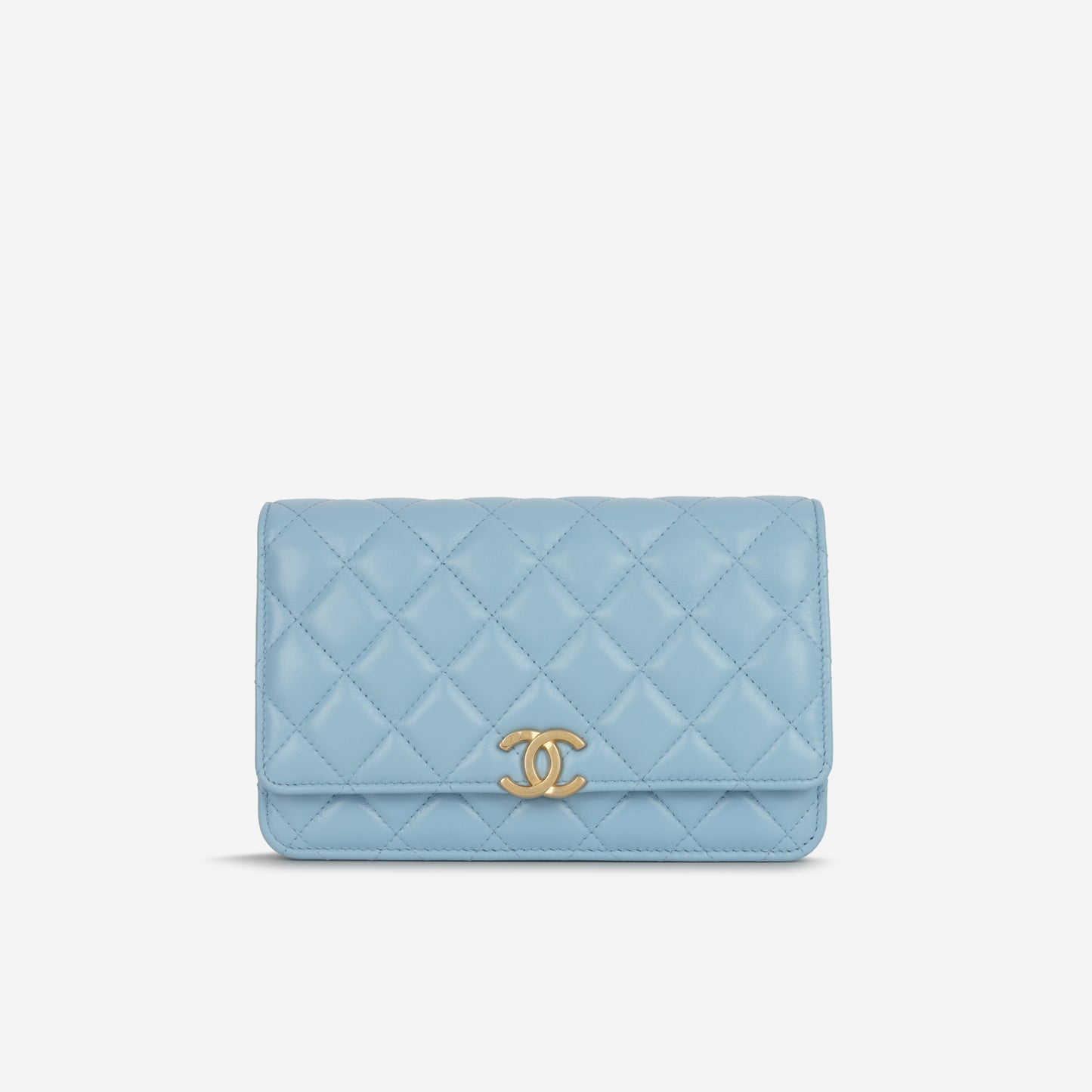 Chanel Candy Chain Wallet on Chain - Blue Lambskin | Gold Hardware