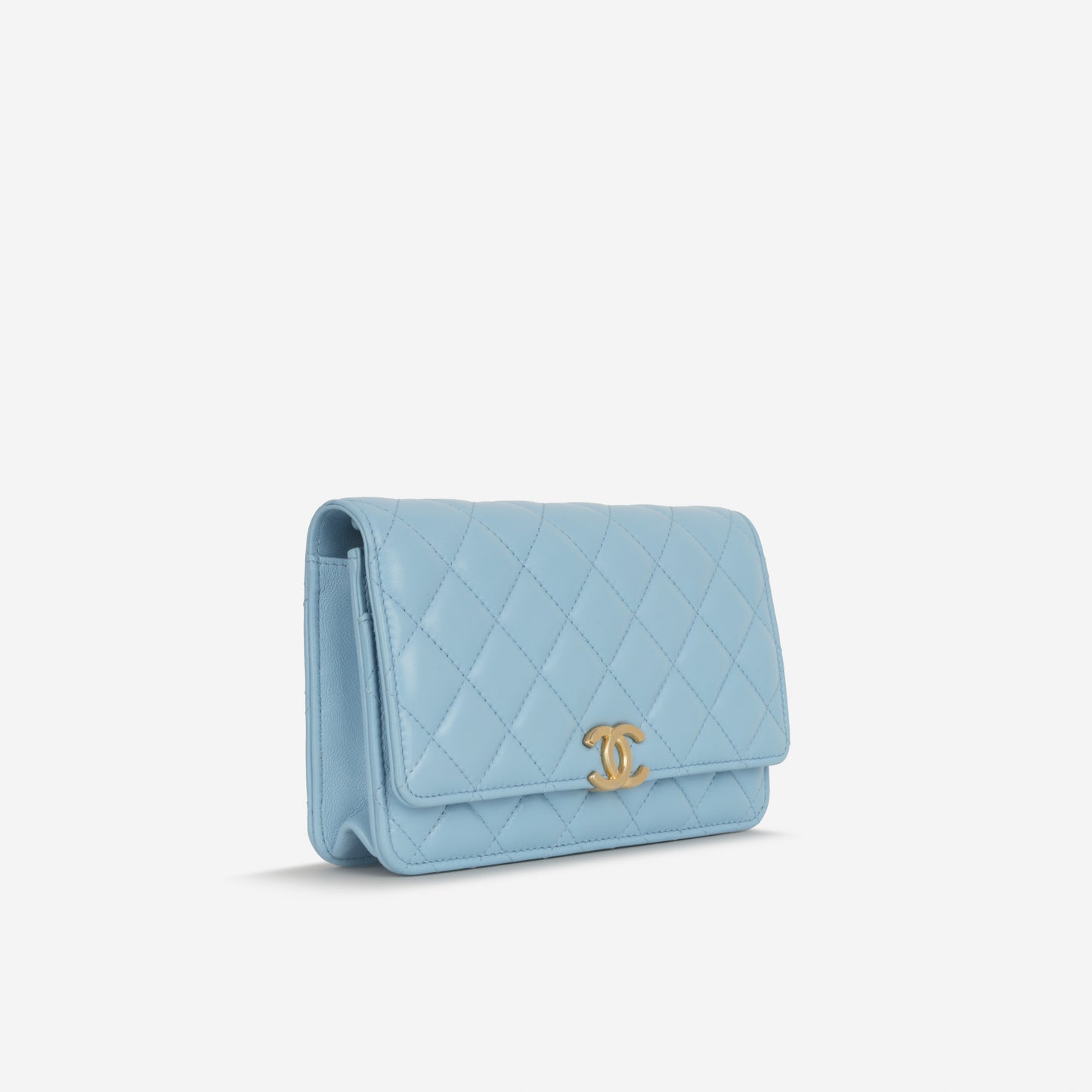 Chanel Candy Chain Wallet on Chain - Blue Lambskin | Gold Hardware