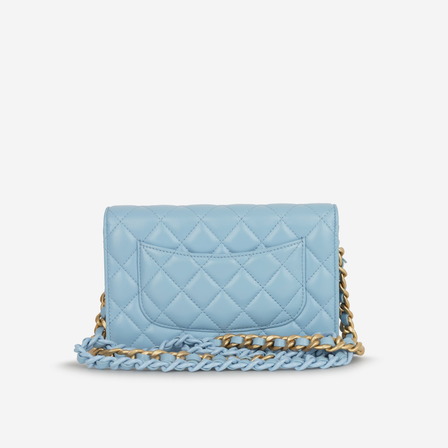 Chanel Candy Chain Wallet on Chain - Blue Lambskin | Gold Hardware