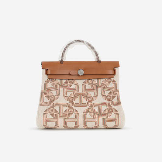 Hermès Herbag 31 - Chaine D'ancre Ecru / Fauve Hunter | Palladium Hardware