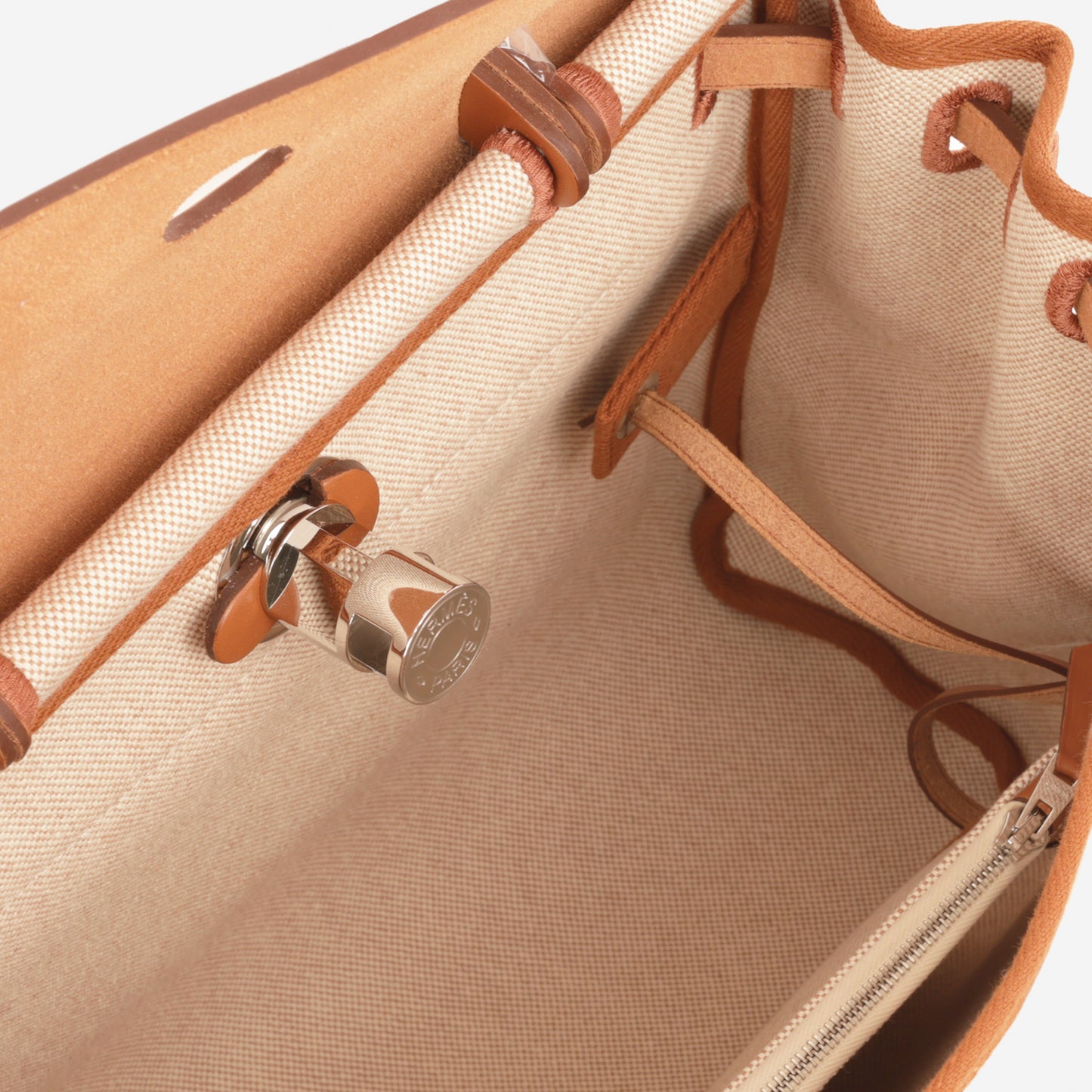 Hermès Herbag 31 - Chaine D'ancre Ecru / Fauve Hunter | Palladium Hardware