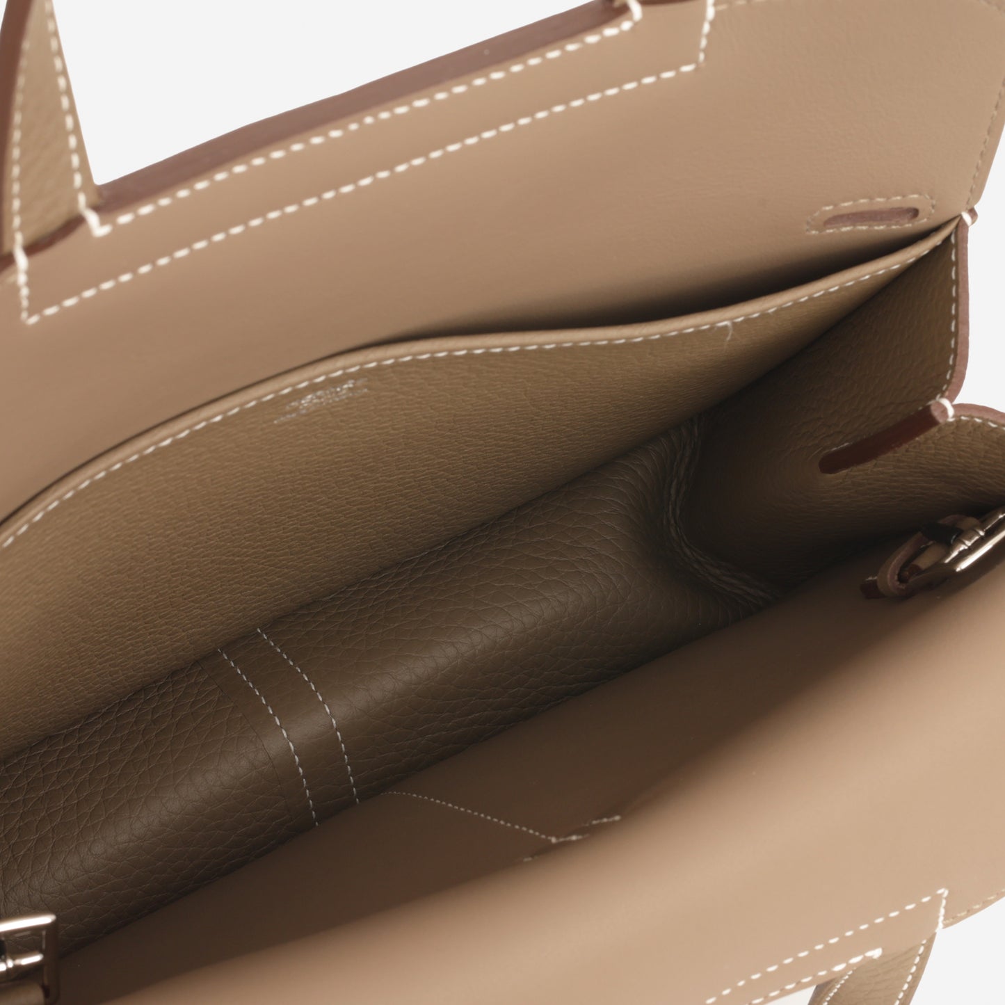 Hermès Halzan 25 - Etoupe Clemence | Palladium Hardware