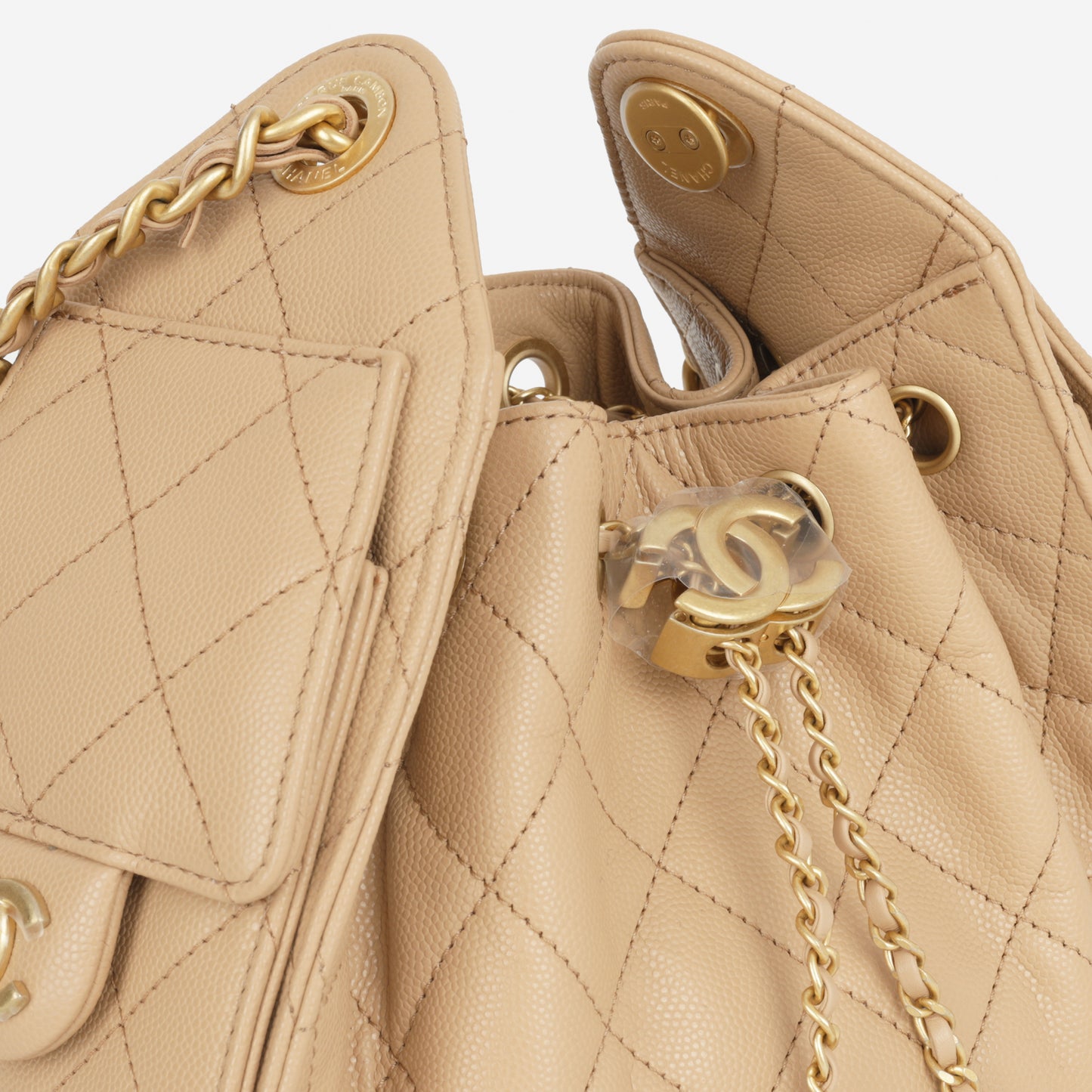 Chanel Mini 25 Hobo - Beige Caviar | Gold Hardware