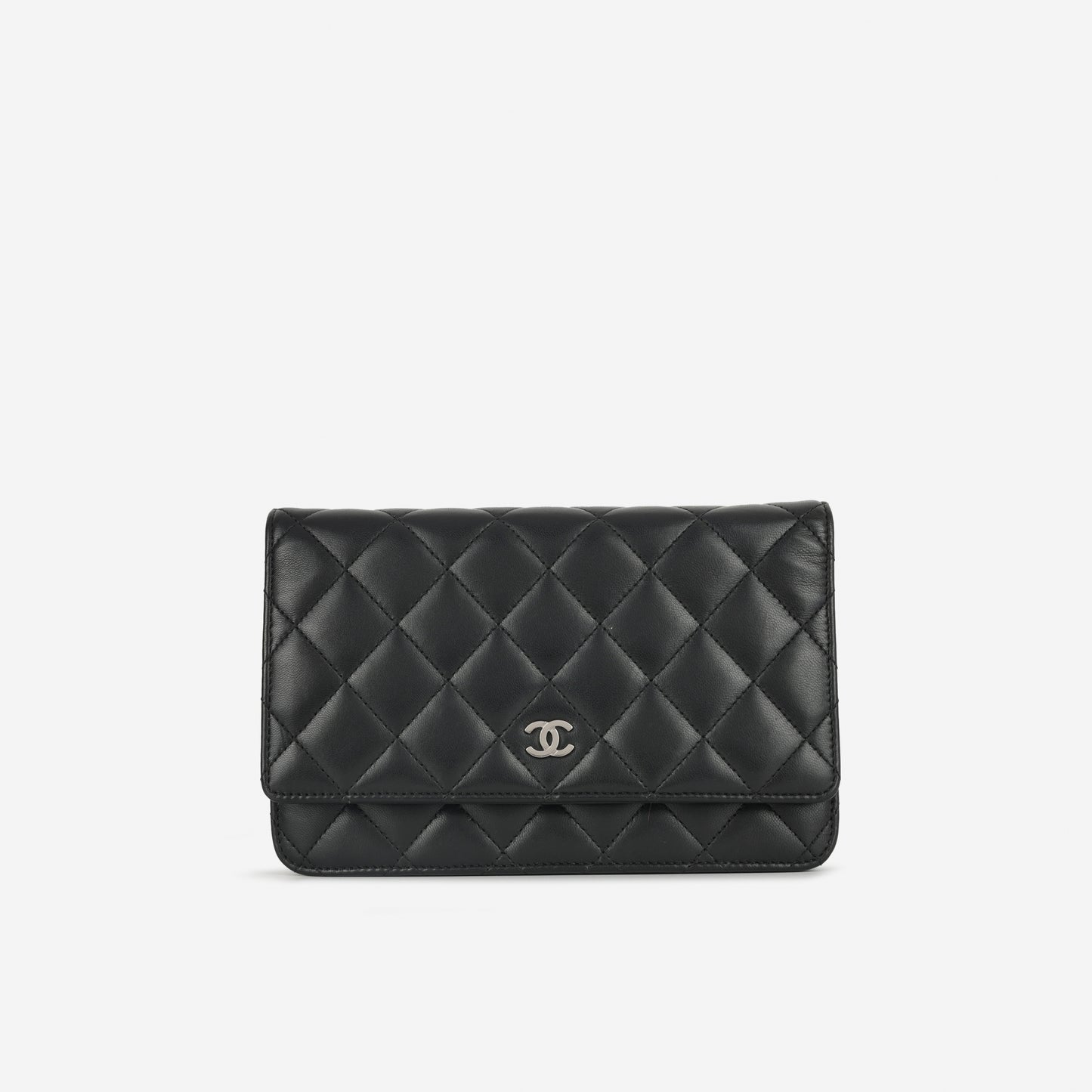 Chanel Classic Wallet on Chain - Black Lambskin | Silver Hardware