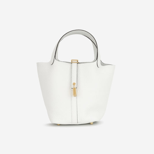 Hermès Picotin 18 - New White Clemence | Gold Hardware