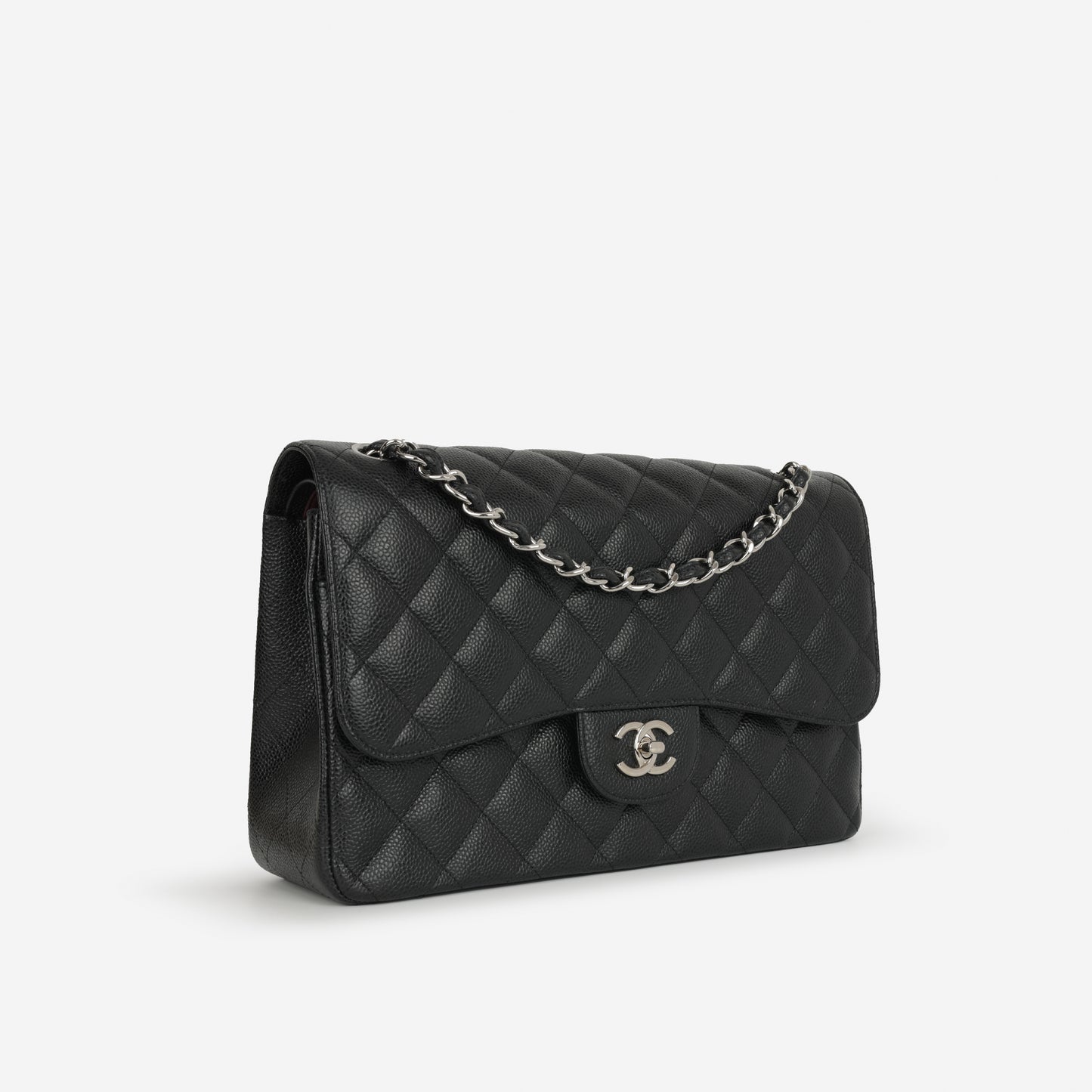 Chanel Classic Flap Bag - Jumbo Black Caviar | Silver Hardware