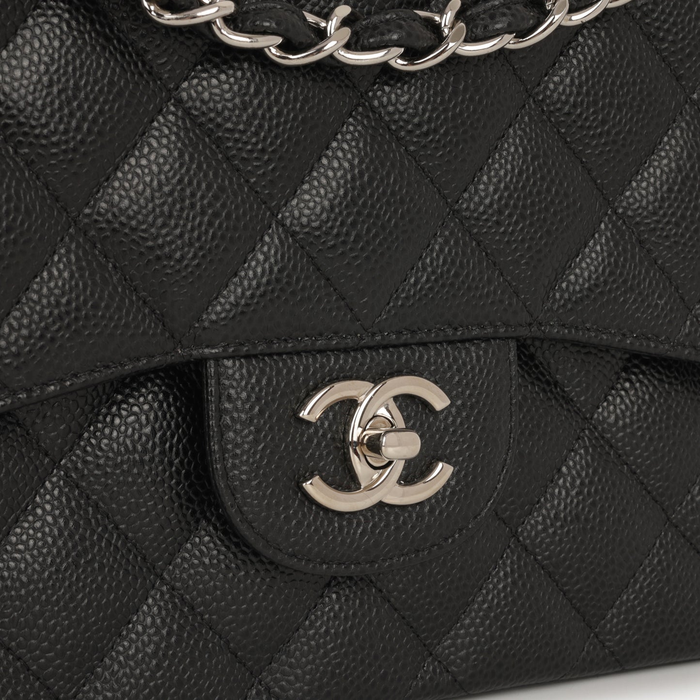 Chanel Classic Flap Bag - Jumbo Black Caviar | Silver Hardware