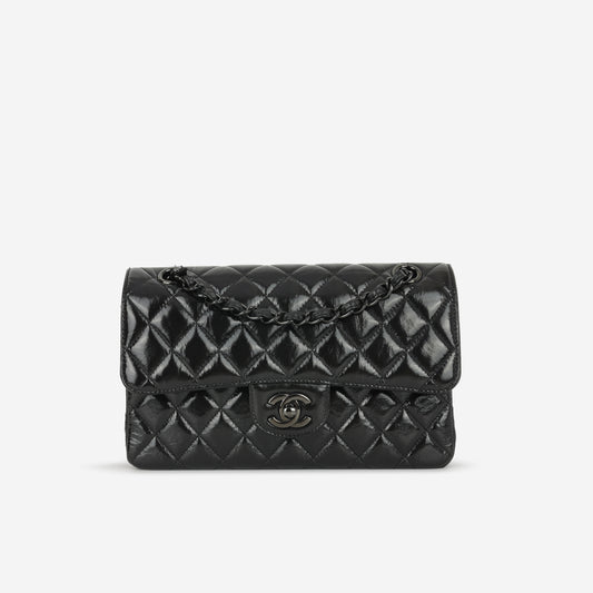 Chanel Small Classic Flap - So Black Patent Calfskin | Tonal Hardware