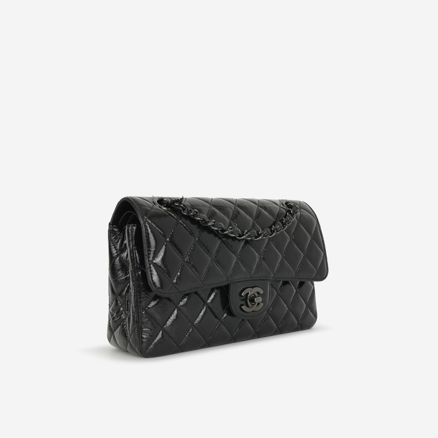 Chanel Small Classic Flap - So Black Patent Calfskin