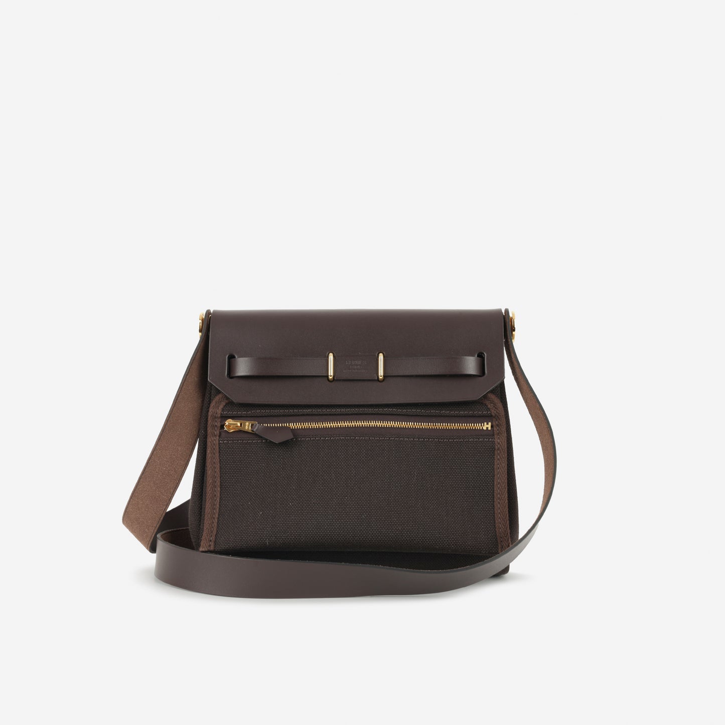 Hermès Herbag 20 - Ebene Toile / Hunter | Gold Hardware