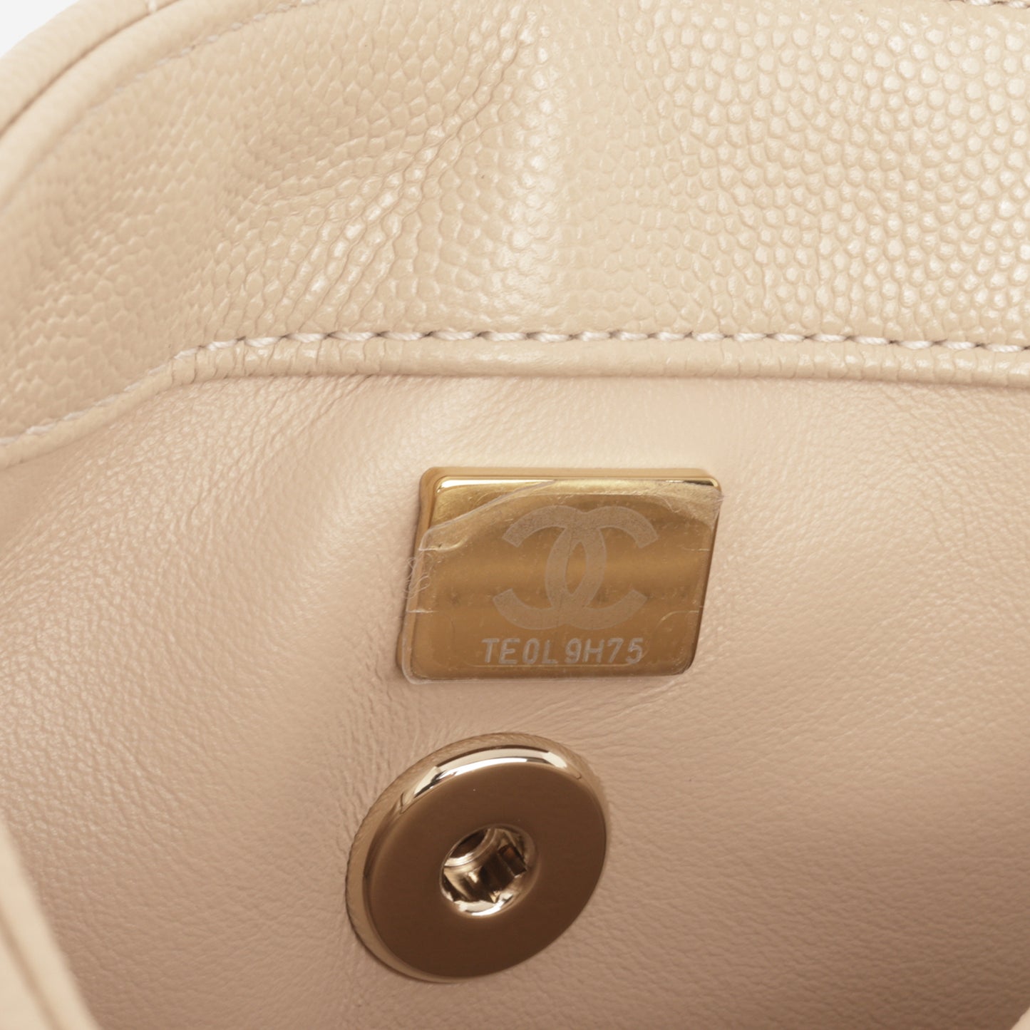 Chanel Small Coco Handle - Ecru Caviar | Champagne Gold Hardware