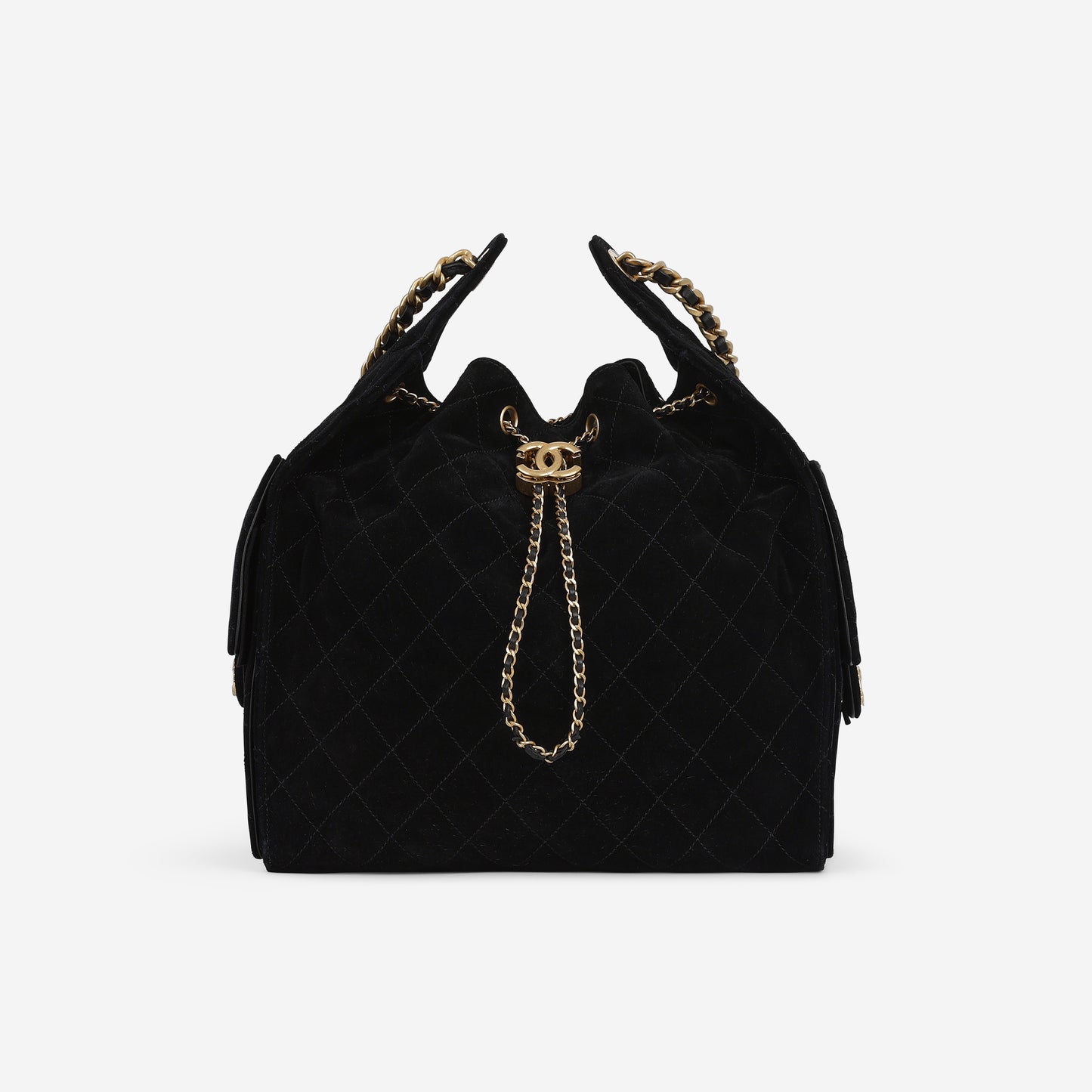 Chanel Medium 25 Hobo Bag - Black Suede | Gold Hardware - Bagista