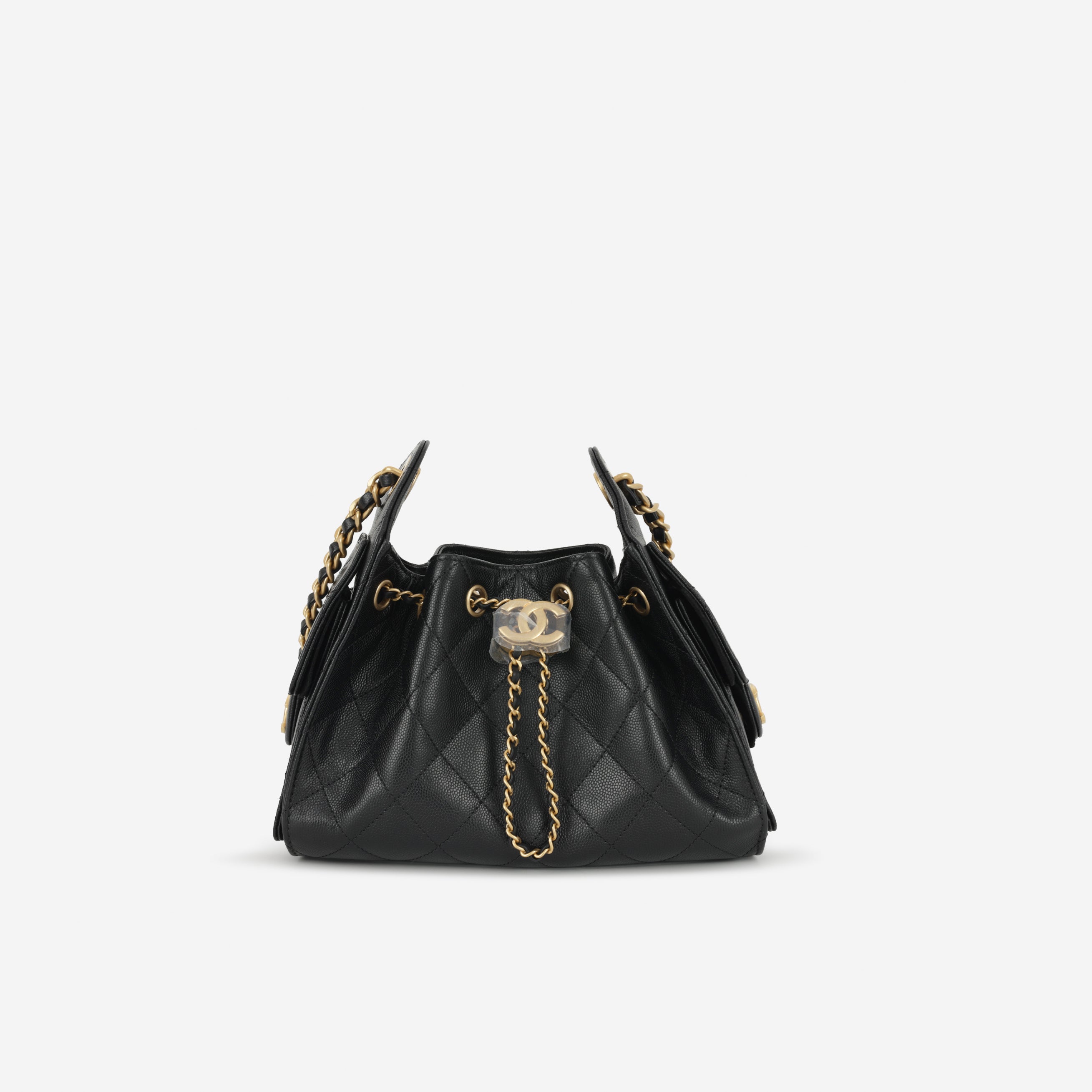 CHANEL25ミニ 黒 レザー バッグ Chanel Mini 25 Hobo - Black Caviar | Gold Hardware | New Release