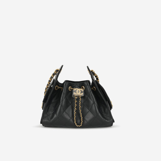 Chanel Mini 25 Hobo - Black Caviar | Gold Hardware
