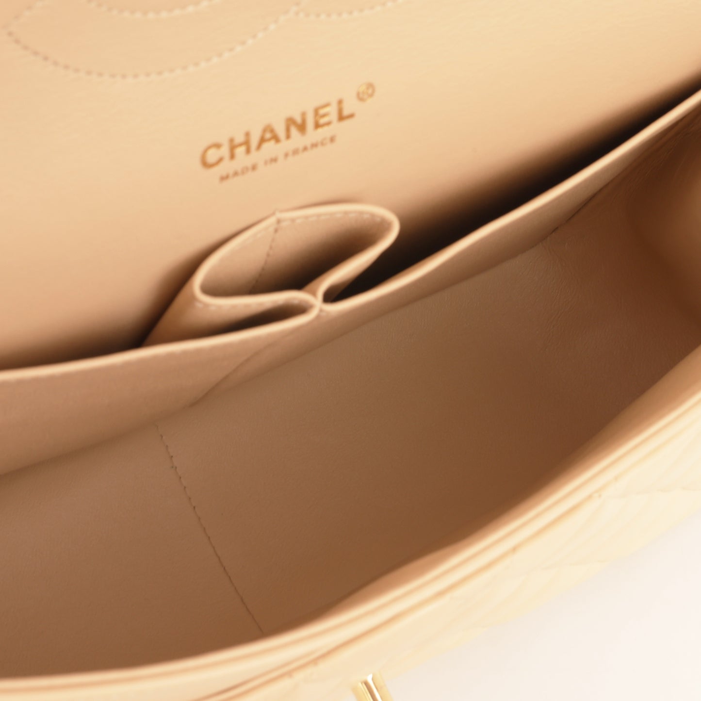 Chanel Classic Jumbo Double Flap - Beige Lambskin | Gold Hardware